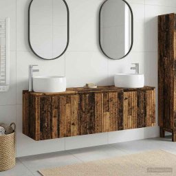 Set dulap baie 3 buc. Lemn vechi 49,5 x 44,5 x 66 cm GartenMobel Dekor