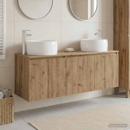 Set dulap baie 3 buc. Stejar Artizanal 49,5 x 44,5 x 66 cm GartenMobel Dekor