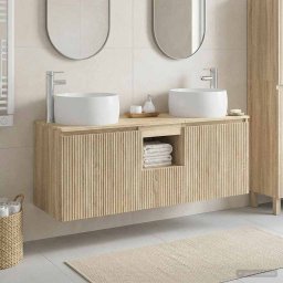 Set dulap baie 3 buc. Stejar Sonoma 49,5 x 44,5 x 66 cm GartenMobel Dekor