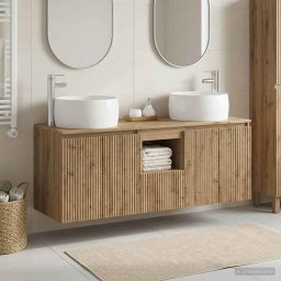 Set dulap baie 3 buc. Stejar Artizanal 49,5 x 44,5 x 66 cm GartenMobel Dekor