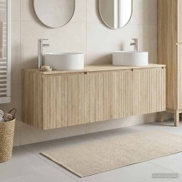 Set dulap baie 3 buc. Stejar Sonoma 49,5 x 44,5 x 65,5 cm GartenMobel Dekor
