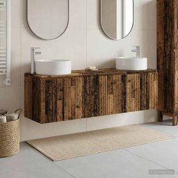 Set dulap baie 3 buc. Lemn vechi 49,5 x 44,5 x 65,5 cm GartenMobel Dekor