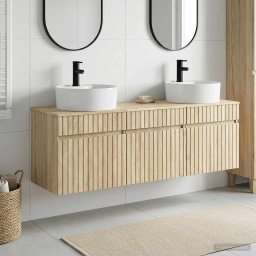 Set dulap baie 3 buc. Stejar Sonoma 49 x 44,5 x 65 cm GartenMobel Dekor