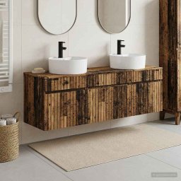 Set dulap baie 3 buc. Lemn vechi 49 x 44,5 x 65 cm GartenMobel Dekor