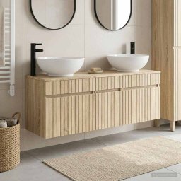 Set dulap baie 3 buc. Stejar Sonoma 49 x 44,5 x 66,5 cm GartenMobel Dekor