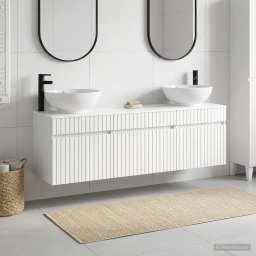 Set dulap baie 3 buc. Alb foarte lucios 49 x 44,5 x 66,5 cm GartenMobel Dekor