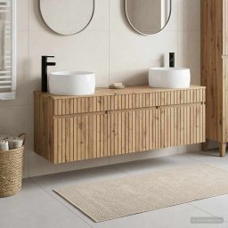 Set dulap baie 3 buc. Stejar Artizanal 49 x 44,5 x 66 cm GartenMobel Dekor