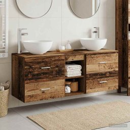 Set dulap baie 3 buc. Lemn vechi 49,5 x 35 x 63 cm GartenMobel Dekor