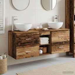 Set dulap baie 3 buc. Lemn vechi 49,5 x 41 x 64,5 cm GartenMobel Dekor