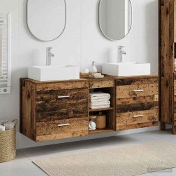 Set dulap baie 3 buc. Lemn vechi 49,5 x 41 x 62,5 cm GartenMobel Dekor