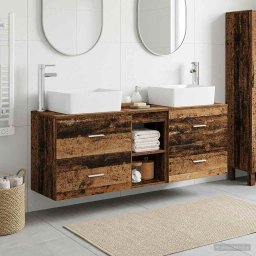 Set dulap baie 3 buc. Lemn vechi 53 x 34,5 x 63 cm GartenMobel Dekor