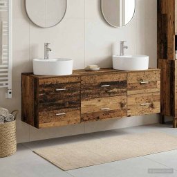 Set dulap baie 3 buc. Lemn vechi 62,5 x 44,5 x 50 cm GartenMobel Dekor