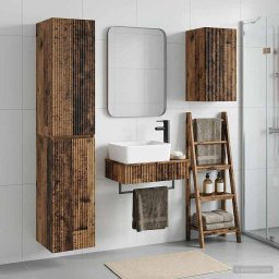 Set de mobilier pentru baie 3 buc. Lemn vechi GartenMobel Dekor