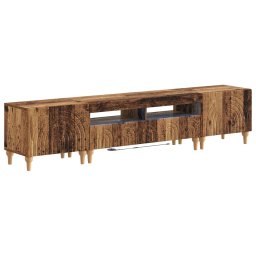 Set de 3 piese pentru TV cu LED Lemn vechi Lemn prelucrat GartenMobel Dekor