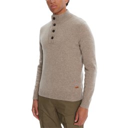 BARBOUR Pulover Essential Patch Half Zip Knitted Jumper MKN0585 st51 stone