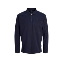 JACK & JONES Polo Jprblaethan Zip 12299231 19-3924 TCX night sky