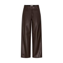 ONLY Pantaloni Onlneli Mw Faux Lea Barrel 15376856 19-1109 TCX chocolate torte