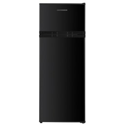 Frigider cu doua usi Heinner HF-H2206BKE++, 169+37 litri, inaltime 143 cm, clasa E, mecanic, negru