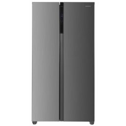 Frigider side by side Heinner HSBS-H442NFXE++, motor inverter, 442 litri, no frost, display led, clasa E, inox