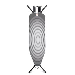 Masa de calcat Brabantia B 1003339, 124x38 cm, 7 pozitii de reglare, Suport fier de calcat, Gri inchis/Alb