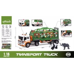 Remorcă de transport animale cu figurine și sunete, scară 1:16