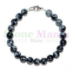Bratara obsidian rotund 10mm