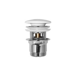 Ventil de scurgere click-clack cu preaplin Go Plast 1250CERACC, 1 1/4″, dop mare ceramic