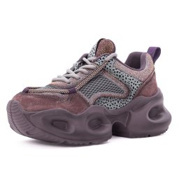 Pantofi dama sport din piele mix, Gryxx 1SW90002A 19-Z, mov multicolor