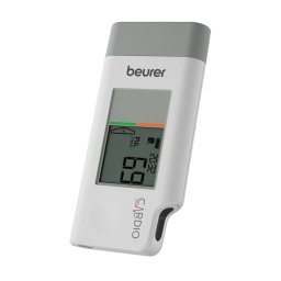 Aparat ECG Beurer ME 95, memorie pentru până la 60 de măsurători, detectare aritmie/bradicardie/tahicardie, ecran LCD, alb