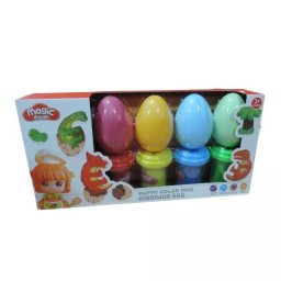 Set ouă de dinozaur din plastilină - 17 piese