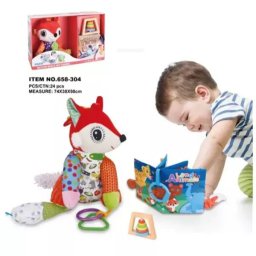 Centru de activități pentru bebeluși din material textil cu animale
