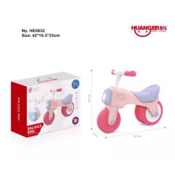 Motocicletă mică cu propulsie la pedală – muzicală, cu sunete, roz