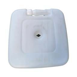 Suport umbrela terasa, plastic, 65 x 65 cm, H 15 cm, alb