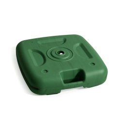 Suport umbrela terasa, plastic, 65 x 65 cm, H 15 cm, verde