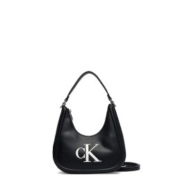 CALVIN KLEIN Geantă mică Bold Ck Small Crescent LV04F3561G 3L2 black/white