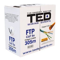 CABLU FTP CAT 5E CUPRU 0.52MM 305M TED Ted Electric ELECTRIC