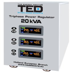 Stabilizator de Tensiune Automat Trifazat Ted Electric TED-SVC20000 20000VA / 16000W Alb