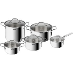 Set de vase de gatit Tefal Intuition, 10 bucati, Inductie, Inox