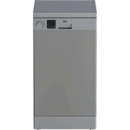 Masina de spalat vase semi-incorporabila Beko DVS05024S, 10 seturi, 5 programe, 45 cm, Argintiu