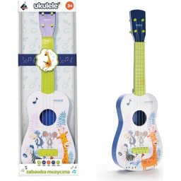 Jucarie muzicala Askato Ukulele guitar green, Plastic, 4 corzi nailon, Verde