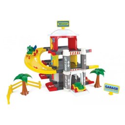 Garaj de jucarie Wader Garage with a lift 3 levels, 3 niveluri, lift mecanic, fara baterii