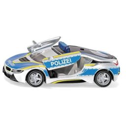 Masinuta Siku Polizei BMW i8, metal turnat, scara 1:50, usi mobile