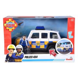 Jucarie Simba Police jeep with figurine Fireman Sam, Cu figurina Pompierul Sam, Fara baterii