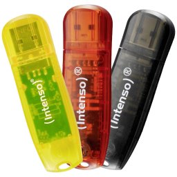 Unitate flash USB Intenso 32 GB 2.0 Rainbow Line pachet triplu
