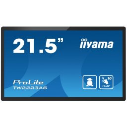 Ecran Profesional VA LED Iiyama 21.5" TW2223AS-B2, Full HD (1920 x 1080), HDMI, Boxe, Touchscreen, Negru