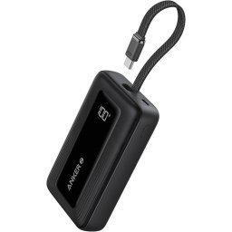 Baterie externa Anker Zolo, 20.000 mAh, 30W, cablu USB-C incorporat, 1 x USB-C, 1 x USB-A, afisaj LED, 350g, negru