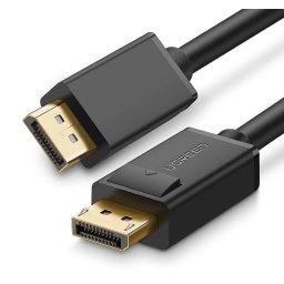 CABLU video Ugreen, "DP102" DP (T) la DP (T), rezolutie maxima 4K UHD (3840 x 2160) la 30 Hz, conectori auriti, 1.5m, negru "10245" - 6957303812455