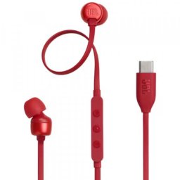 Casti In-Ear cu fir JBL Tune 310C, Pure Bass, Hi-Res, USB-C, Rosu