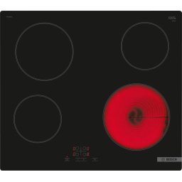 Plita electrica Bosch, PKE61RBA2E, 4 zone de gatit, 60 cm, Neagra