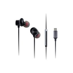 Casti In Ear Panasonic RP-TCM225DEK, cu fir, USB-C, Microfon, Negru